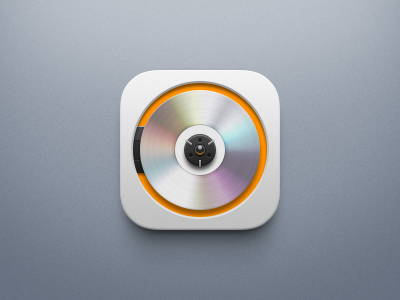 Music icon app cd icon ios 7 multicolor music orange player