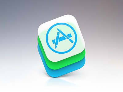 Apps app app store blue frosted green icon ios layers