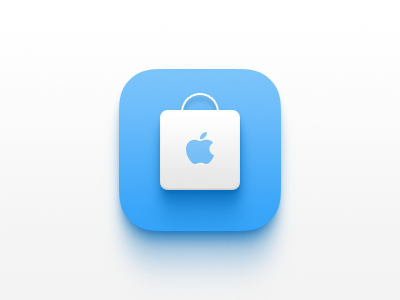 Apple Store app apple apple store blue icon light shopping