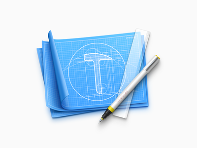 Smartisan Design blueprint icon logo needle pen paper ruler smartisan transparent