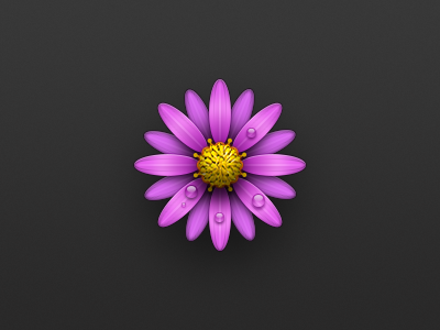 Flower icon android drop flower icon purple yellow