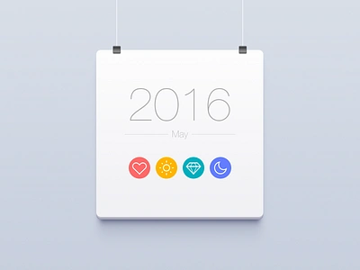 Summer 2016 calendar icon may summer ui