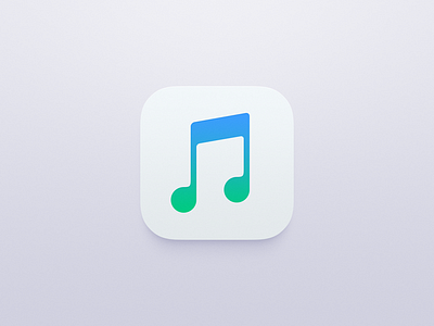Apple Music apple blue green icon ios music ui