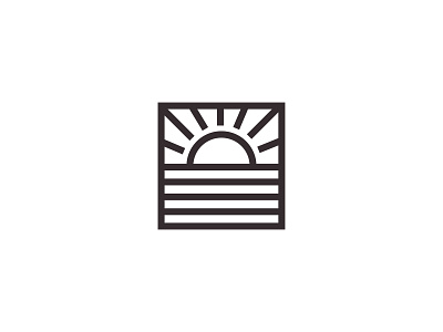 Sunrise badge branding design icon label logo mark packaging sunny vector wave
