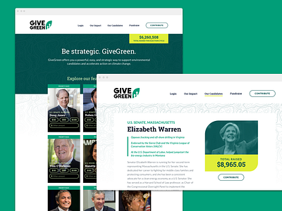 GiveGreen Website Redesign design ui ux web website