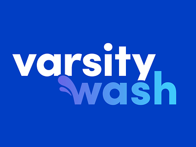 Varsity Carwash logo option ames car carwash iowa logo design branding logodesign typography typography logo water