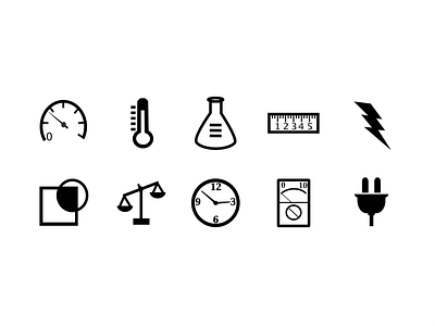 Science Icons design electronics graphic icons illustration ios science sketch