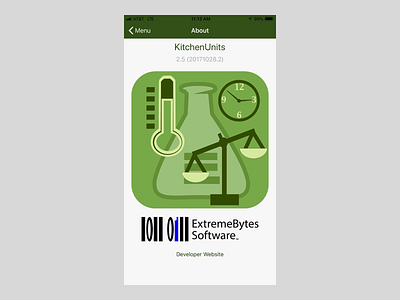 KitchenUnits App About Page
