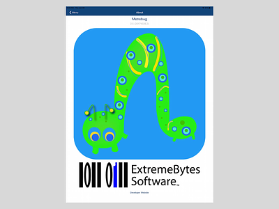 Metrebug app on tablet app bug design ios logo sketch software