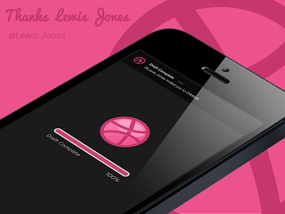 Thanks Lewis Jones draft drafted dribbble invite mobile thanks