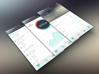Spending Log App app flat interface design iphone app spending spending log track spending ui