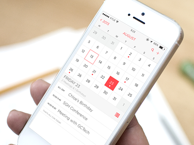 iOS 7 Calendar App Redesign app calendar flat ios 7 ios7 mobile ui