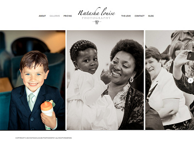 Natasha Louise Photography WIP design gallery minimal photography slideshow website wedding