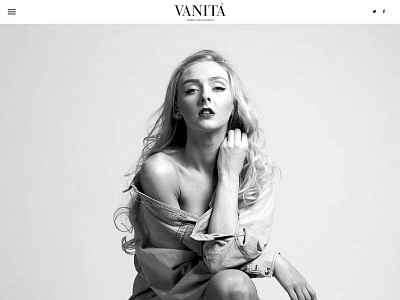 Vanita Model Management black and white fashion minimal model modelling agency website