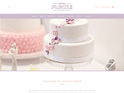 Flecks Cakes Homepage Design