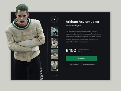 Daily UI - Product Card daily ui dark ecommerce interface joker product product card suicide squad