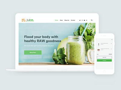 We Are Juice: Raw & Organic Juices ecommerce food health juice pastel shop site smoothie website wordpress
