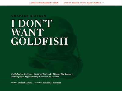 Chapter 16: I Don’t Want Goldfish a memoir project background image duotone gotham hoefler frere jones memoir mercury