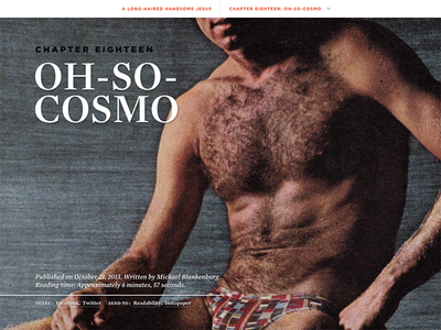 Chapter 18: Oh-So-Cosmo a memoir project background image gotham hoefler frere jones memoir mercury