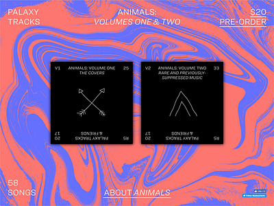 Landing page for “Animals” animals charity hoefler co. music palaxy tracks ringside website
