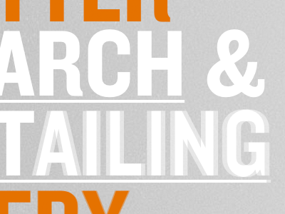 text-rendering: optimizeLegibility; css grey kerning knockout optimizelegibility orange overlay text rendering white