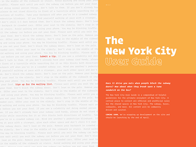 The New York City User Guide hco operator operator mono orange responsive typography