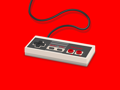 NES Controller illustration illustrator retro vector videogame