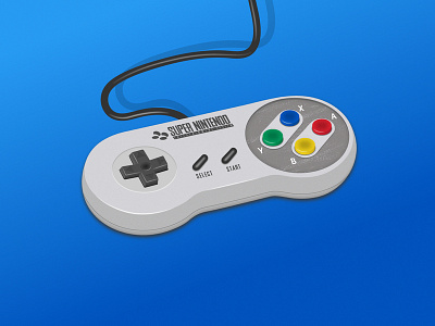 SNES Controller illustration illustrator retro vector videogames