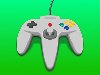 N64 Controller illustration illustrator retro vector vector art videogames