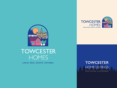 Towcester Homes Logo 02 brand brand identity branding graphic design identity logo logo design mono line real estate town vector window