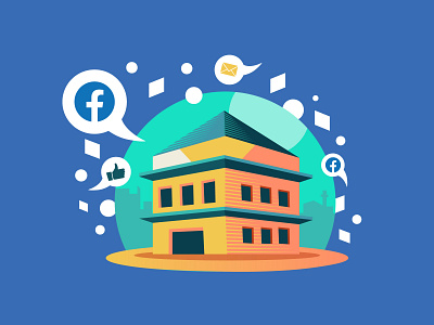 Social Media Illustration - Branch Building