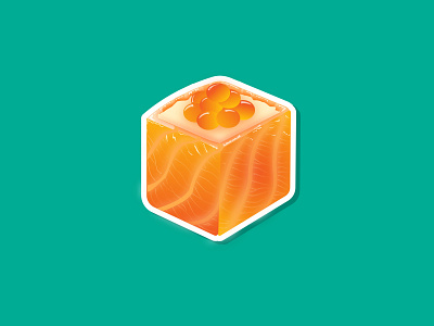 sushi gradient illustration shushi sticker vector