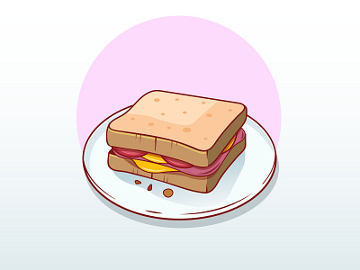 sandwich gradient illustration sandwich vector