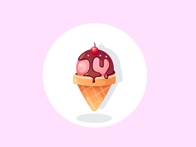 Ice cream gradient icecream illustration vector