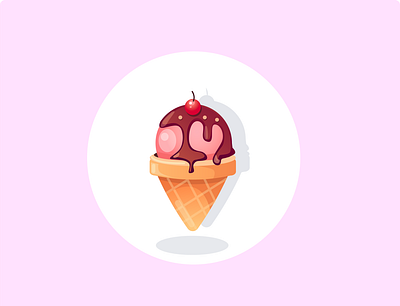 Ice cream gradient icecream illustration vector