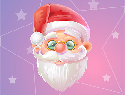 Sants claus christmas gradient illustraion santaclaus vector