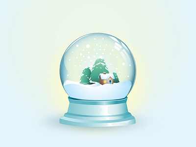 Snow globe gradient illustration snowglobe vector