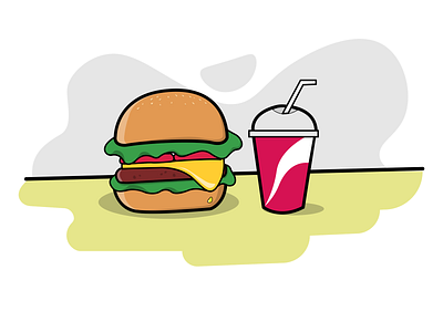 junkfood burger illustration junkfood vector