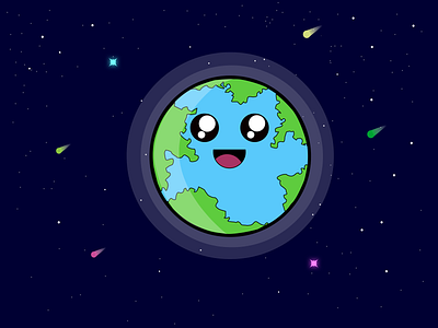 Happy Earth earth illustration vector