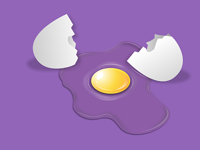 broken egg egg gradient illustration vector