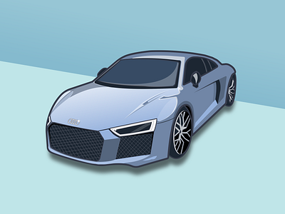 Audi car gradient illustration vector