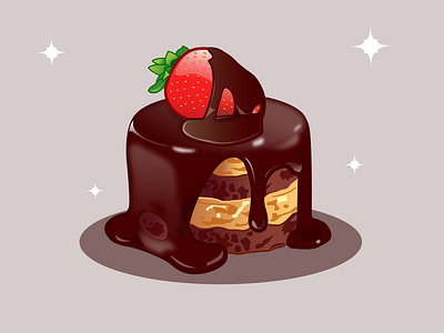 Cake cake desert gradient illustration vector