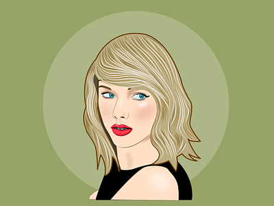 Taylor swift vector portrait illustration taylor swift vector