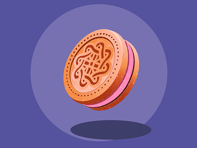 Biscuit biscuit gradient illustration vector