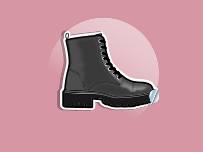 boots sticker boots design gradient illustration sticker