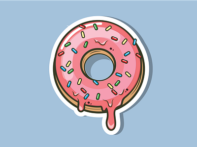 donut sticker donut illustration sticker vector