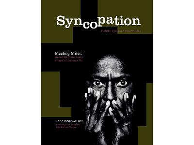 Syncopation jazz magazine cover miles davis print design syncopation