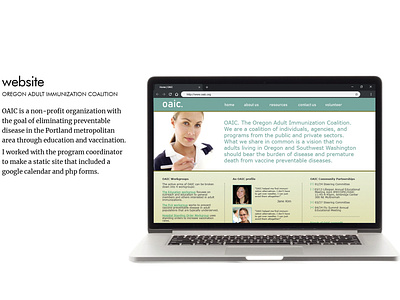 website - OAIC non profit web design