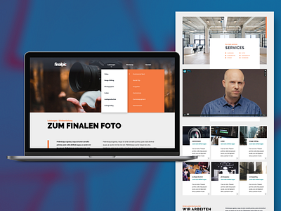 UI Project / Photo- and Videograph design desktop figma german ui user interface webdesign website