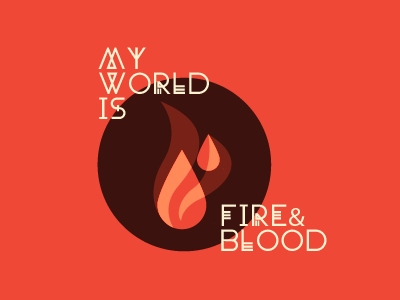 Fire & Blood fire flat fury road icon iconography illustration mad max red type typography vector